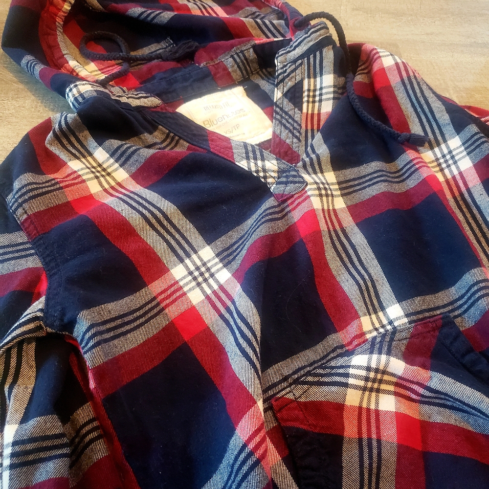 Bluenotes Red and Blue Plaid Hoodie - Picture 2 of 2